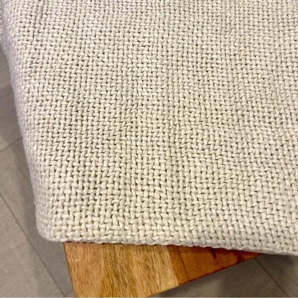 Pottery Barn Faye Textured Linen Cotton 20”x20” Accent Pillow Cover Ivory Beige - Picture 7 of 8